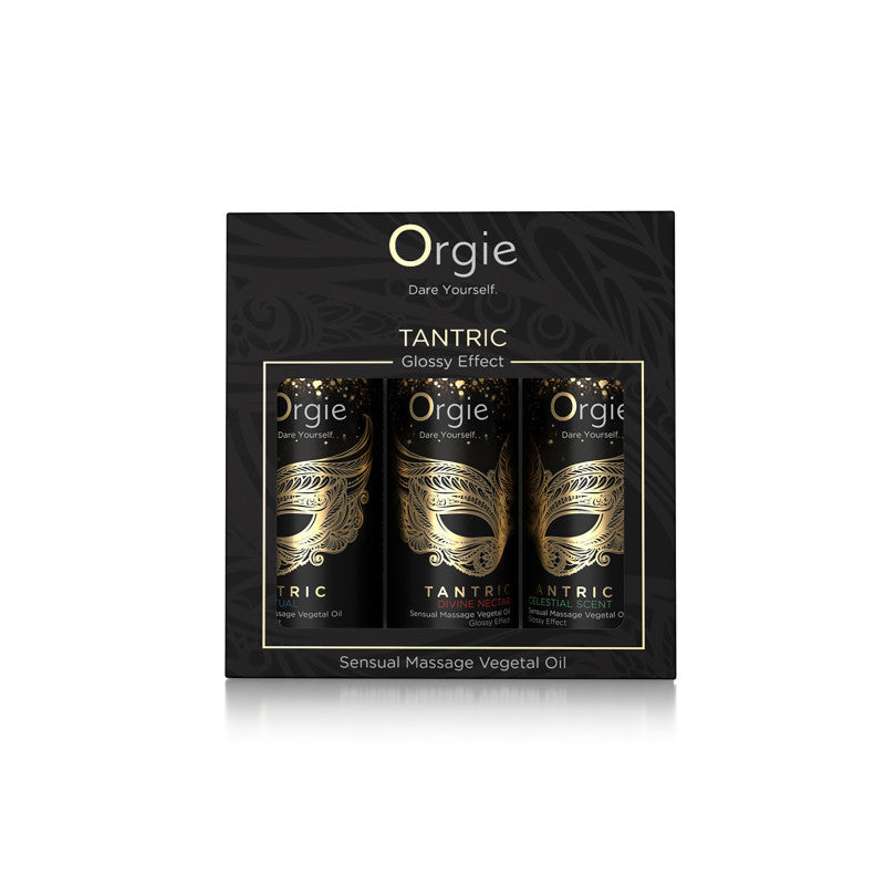 Orgie Tantric – Coffret de 3 huiles de massage végétales, effet glossy – photo 1