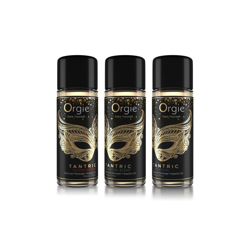 Orgie Tantric – Coffret de 3 huiles de massage végétales, effet glossy – photo 2