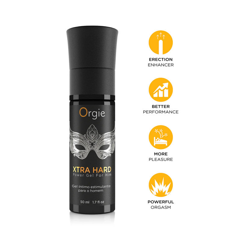 Orgie Xtra Hard – Gel stimulant pour homme au capsicum, flacon pompe 50 ml – photo 2
