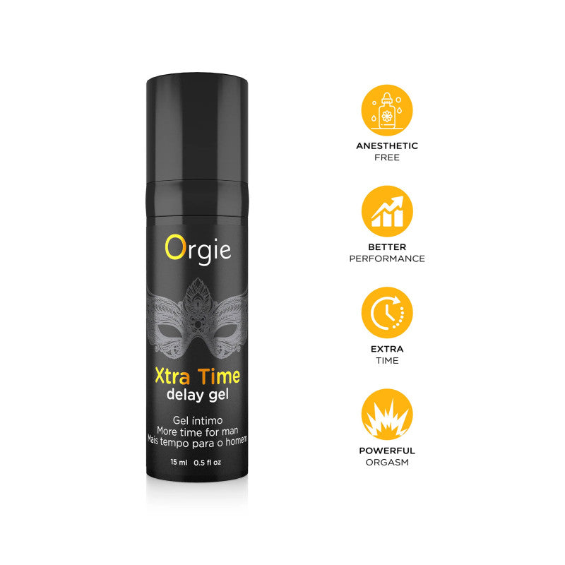 Orgie Xtra Time Delay Gel – Gel retardant pour homme, sans anesthésiant, 15 ml – photo 2