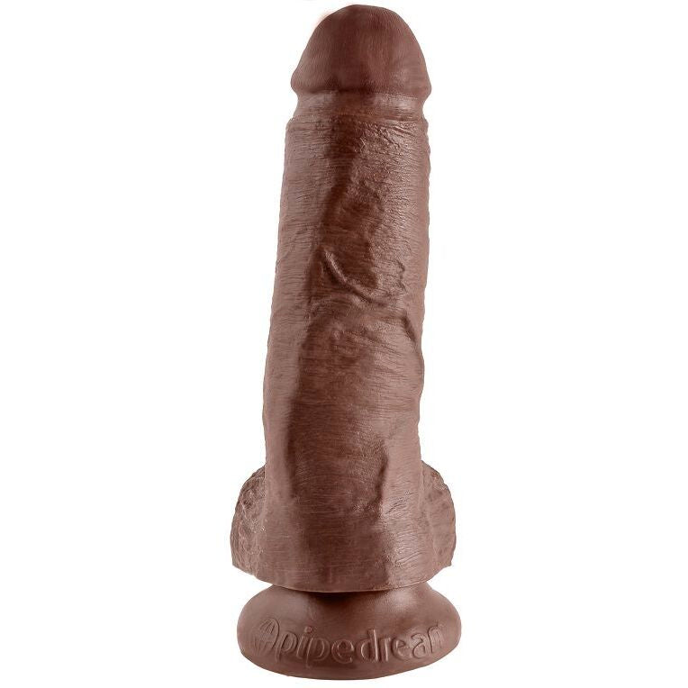 King Cock — 8 pouces marron avec boules 20,3 cm — image 3
