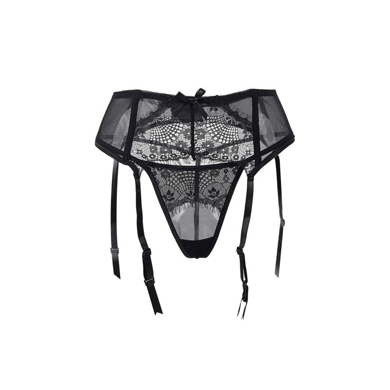 Paris Hollywood P5123 – Porte-jarretelles maille et dentelle, string assorti – photo 6