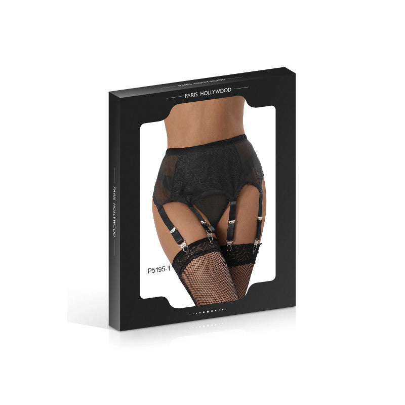Paris Hollywood – Porte-jarretelles 6 clips et string assorti, dentelle – photo 10