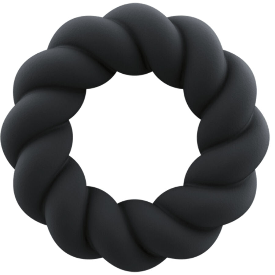 Rocks-Off ANNEAU DE MASTURBATION EN SILICONE NOIR TWIST