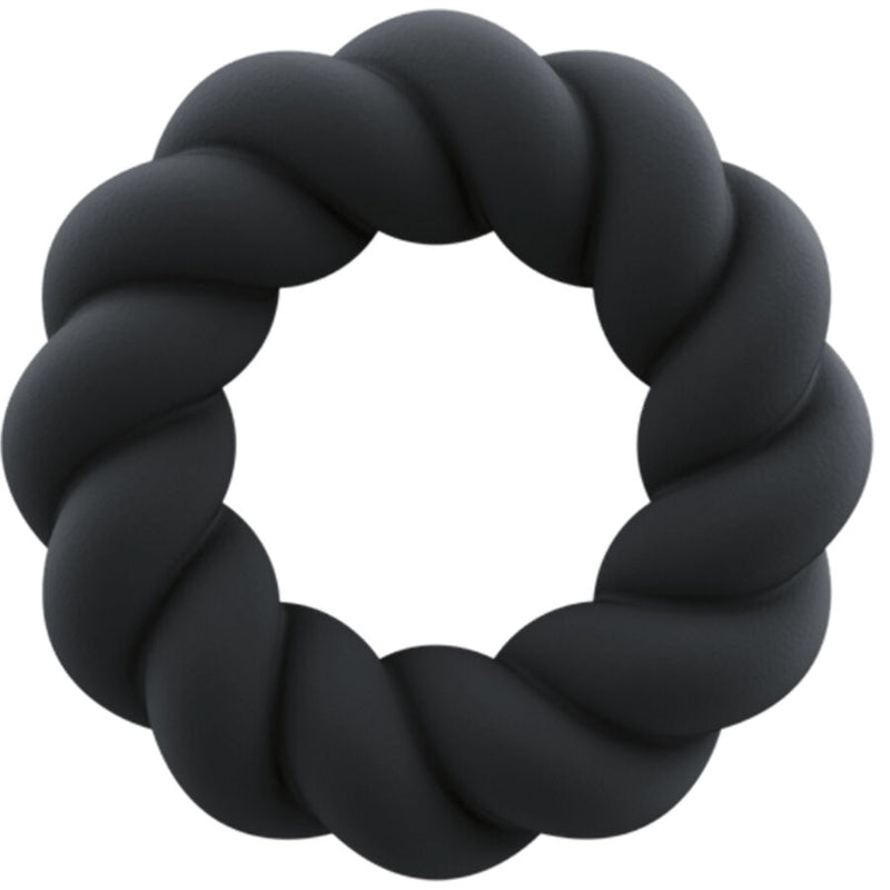 Rocks-Off ANNEAU DE MASTURBATION EN SILICONE NOIR TWIST