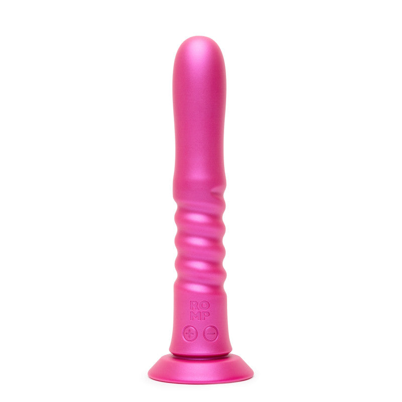 Romp Jiggle – Gode ventouse vibrant à poussées, en silicone – photo 1