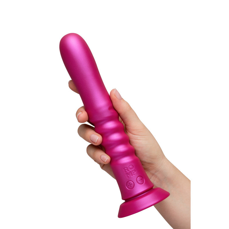 Romp Jiggle – Gode ventouse vibrant à poussées, en silicone – photo 7
