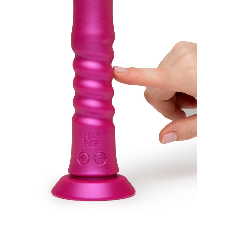 Romp Jiggle – Gode ventouse vibrant à poussées, en silicone – photo 4