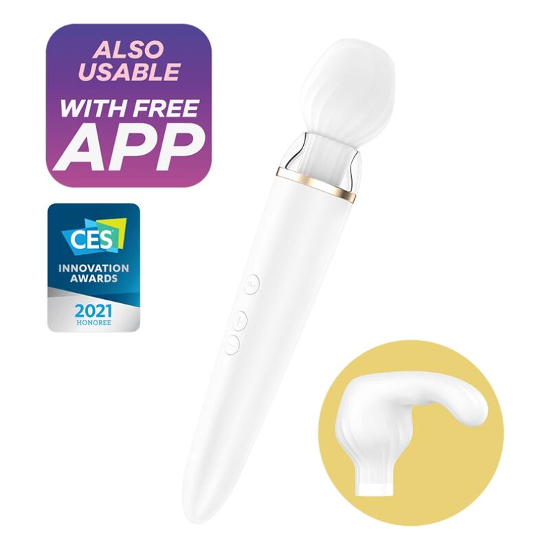 Satisfyer Double Wand-er Connect blanc — vue 1