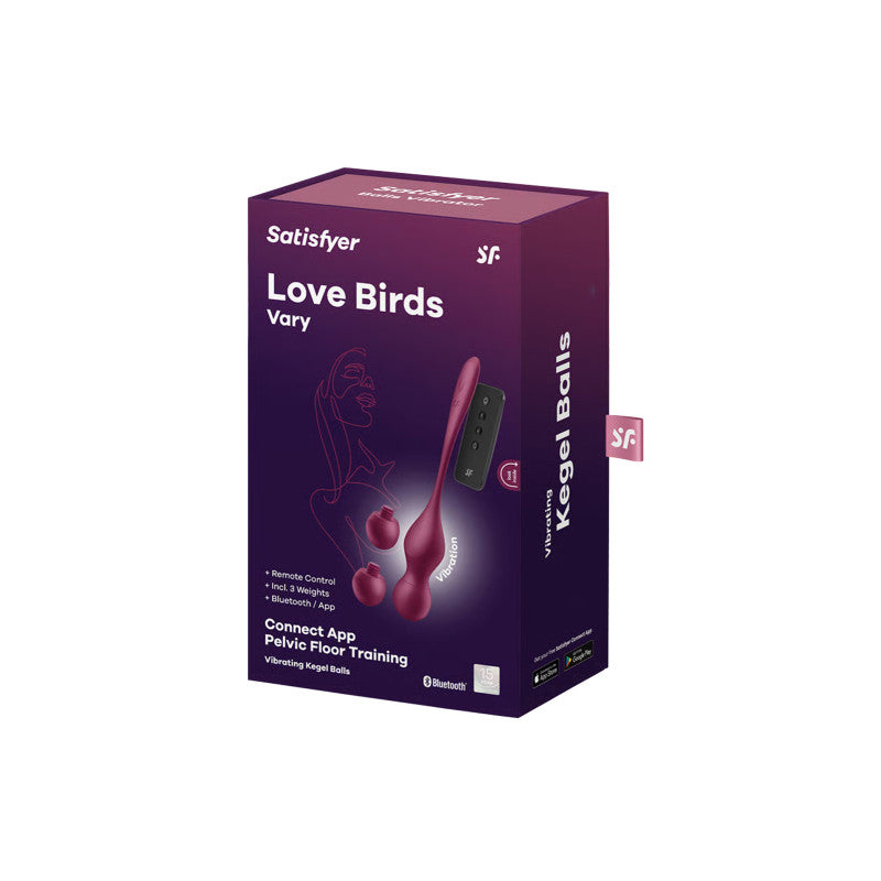 Satisfyer Love Birds Vary – Boules de geisha vibrantes connectées, 3 poids – photo 2