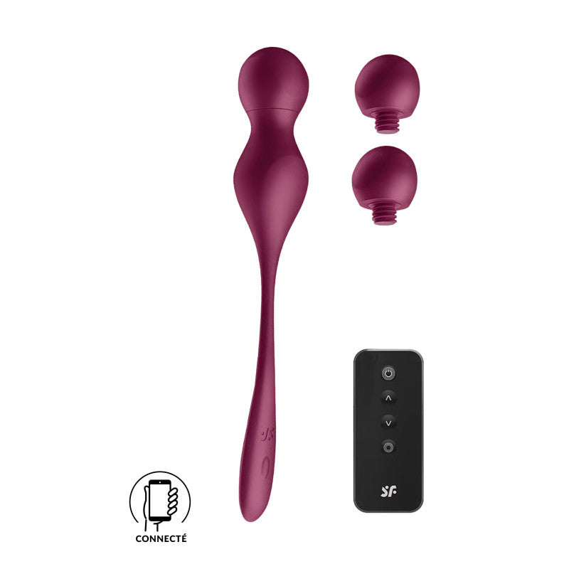 Satisfyer Love Birds Vary – Boules de geisha vibrantes connectées, 3 poids – photo 1