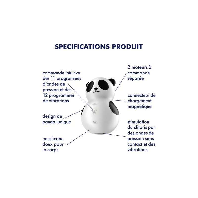 Satisfyer Pocket Panda – Stimulateur clitoridien 2 en 1, Air Pulse et vibrations – photo 3