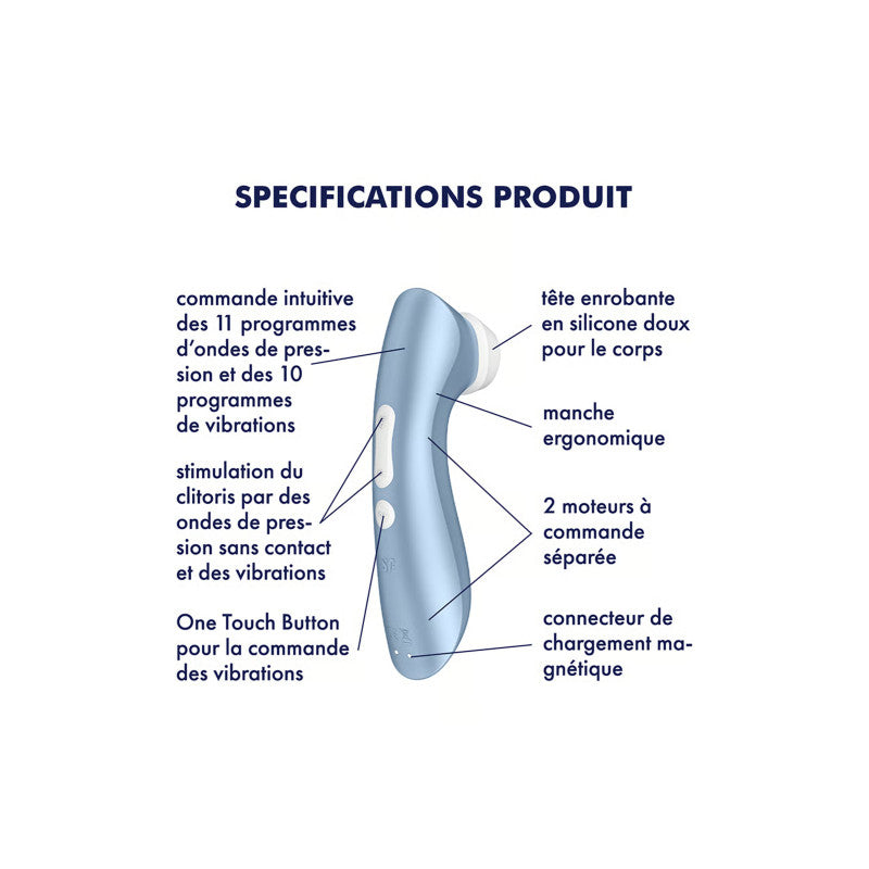 Satisfyer Pro 2+ – Stimulateur clitoridien sans contact à ondes de pression et vibrations – photo 9