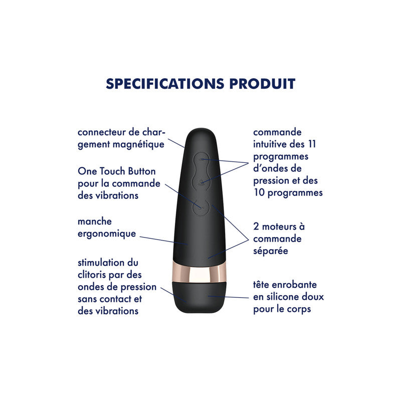 Satisfyer Pro 3+ – Stimulateur clitoridien air pulsé et vibrations – photo 3