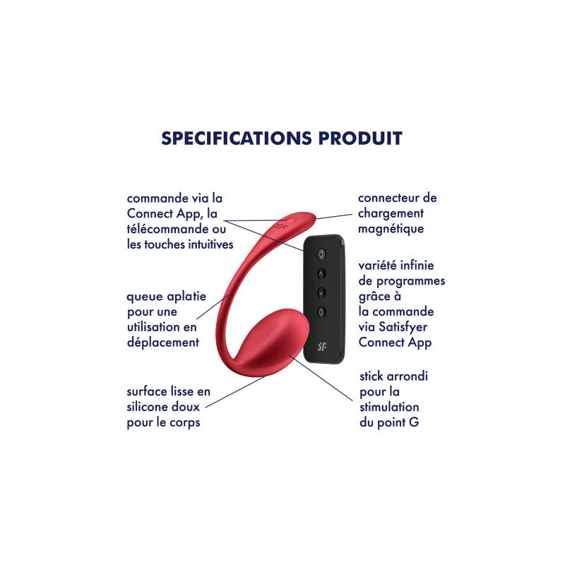 Satisfyer Shiny Petal – Œuf vibrant connecté, double moteur, rechargeable – photo 3