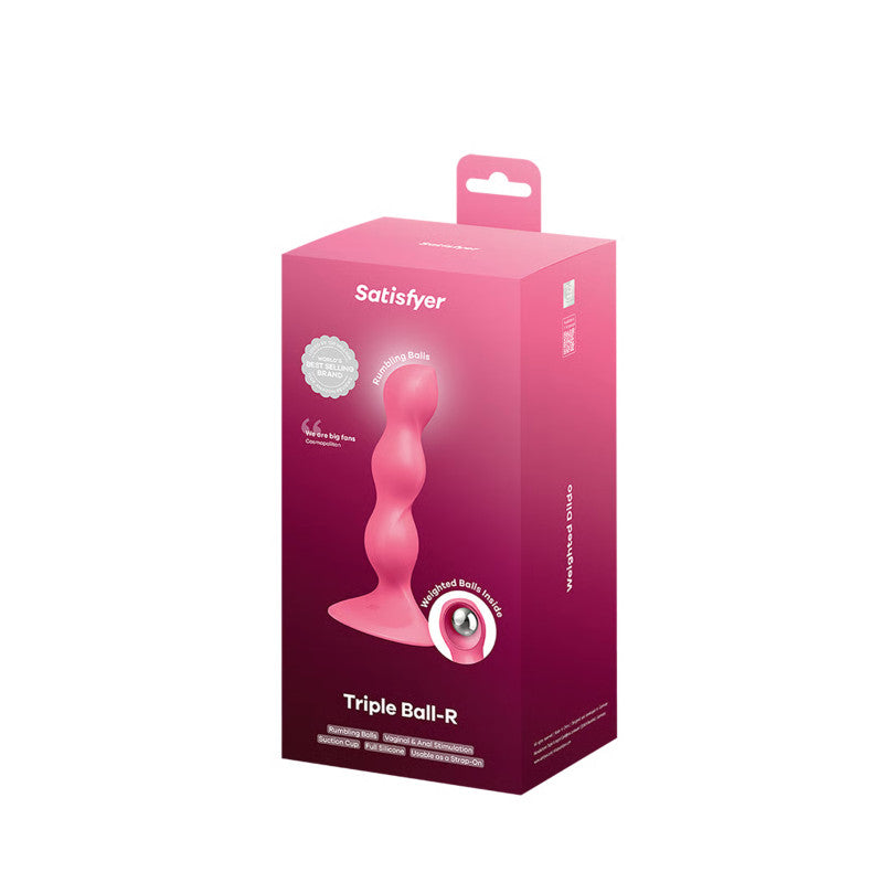 Satisfyer Triple Ball-R – Gode ventouse à boules lestées, sans moteur – photo 2