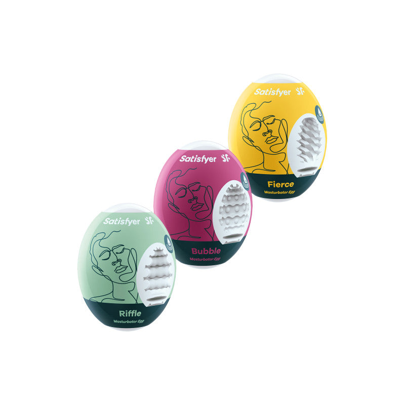 Satisfyer Egg Panache 1 – Lot de 3 œufs masturbateurs Riffle, Bubble, Fierce – photo 2