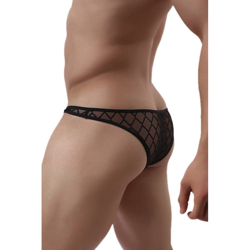 Paris Hollywood MP061 – Slip homme transparent, maille quadrillée – photo 2