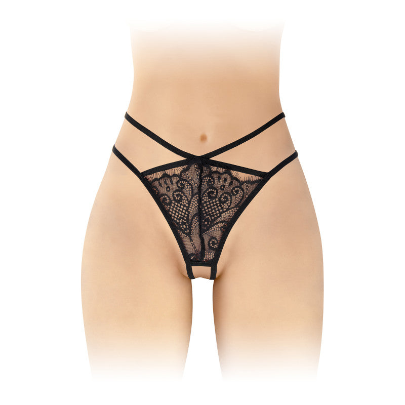 Fashion Secret Mylène – String ouvert en dentelle, ornements croisés – photo 1