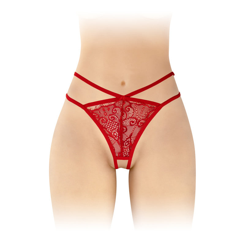 Fashion Secret Mylène – String ouvert en dentelle, ornements croisés – photo 4
