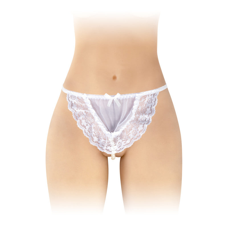 Fashion Secret Katia – String tablier en dentelle, perles nacrées – photo 4