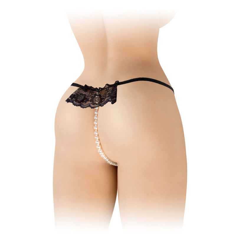 Fashion Secret Katia – String tablier en dentelle, perles nacrées – photo 2