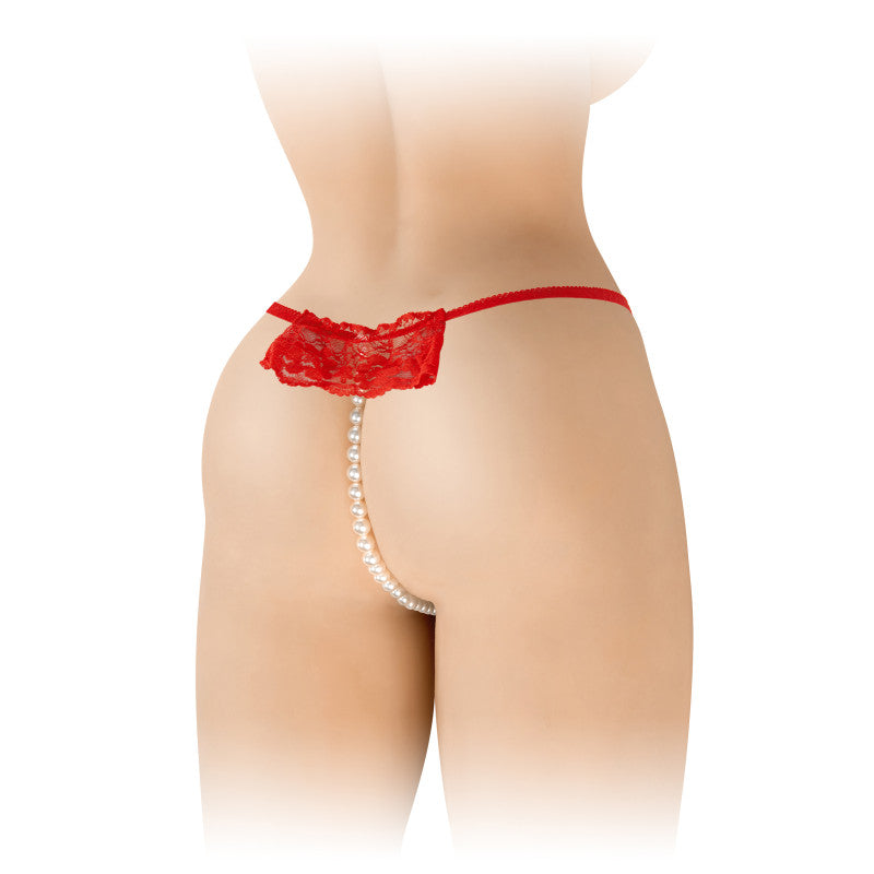 Fashion Secret Katia – String tablier en dentelle, perles nacrées – photo 8