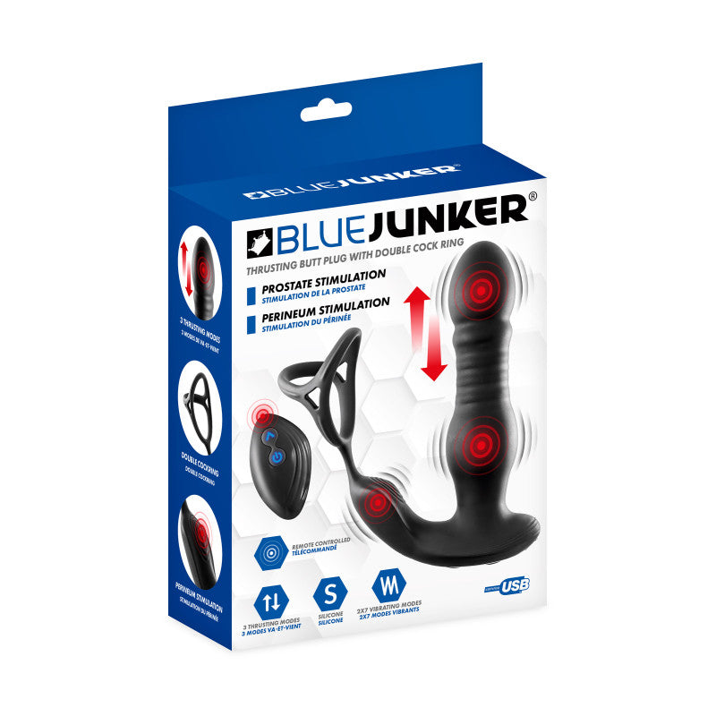 Blue Junker – Stimulateur de prostate va-et-vient à double cockring – photo 2