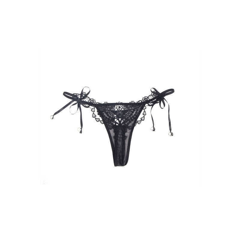Paris Hollywood – String en guipure à motifs floraux, attaches réglables – photo 3