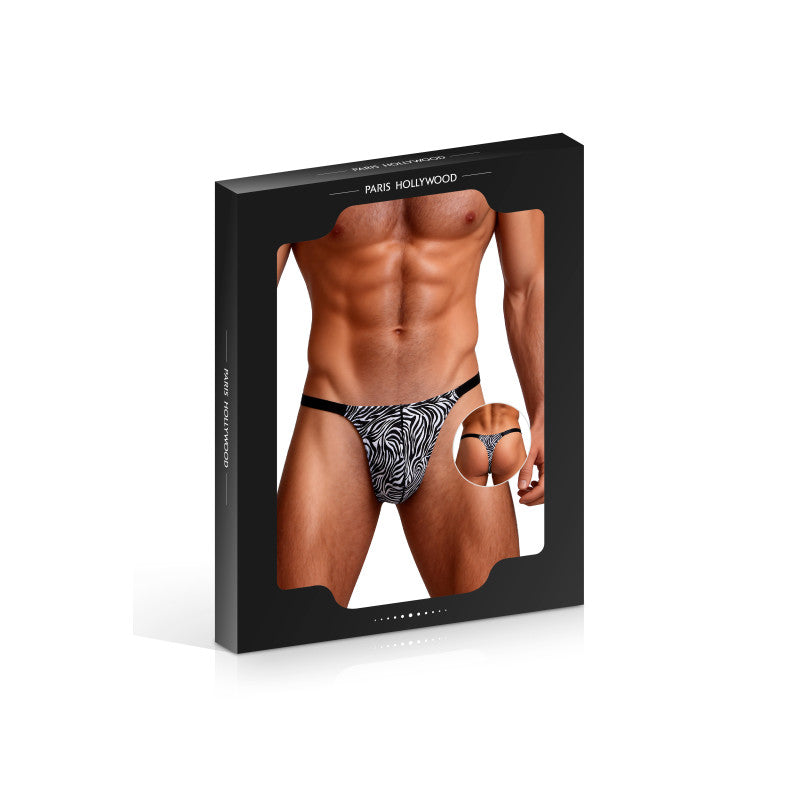 Paris Hollywood – String homme imprimé zèbre, taille basse – photo 5