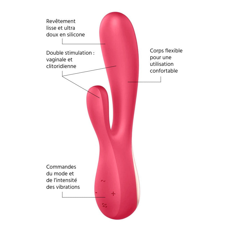 Satisfyer Mono Flex – Vibromasseur rabbit connecté, vibrations sur mesure – photo 3